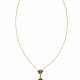 BALESTRA GOLD NECKLACE AND UNSIGNED MULTI-GEM, DIAMOND AND ENAMEL PENDANT - Foto 1