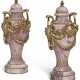 A PAIR OF FRENCH ORMOLU-MOUNTED BR&#200;CHE VIOLETTE MARBLE VASES AND COVERS - фото 1