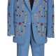 AN EMBROIDERED BLUE WOOL RODEO STYLE SUIT - фото 1