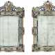 A PAIR OF ITALIAN BLUE-GLASS AND GILTWOOD MIRRORS - фото 1