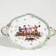 Meissen. Large porcelain platter with genre scene - photo 1