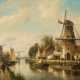 Cornelis Christaan Dommelshuizen. Windmühlen an einer holländischen Gracht - photo 1