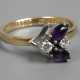 Damenring mit Amethysten und Brillanten - Foto 1
