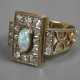 Prachtvoller Ring mit Edelopal und Diamanten - photo 1