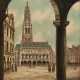 Bardey, Jeanne (1876-1944) "Marktplatz mit Kirche", Aquarell, sign. u.r., 22x17 cm, ungerahmt - фото 1