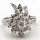 Brillant-Ring, 750er WG, mit 16 Brillanten und 1 Diamant im Baguette-Schliff, von zus. ca. 1,3 ct., 6,4 g, RG 59 - фото 1