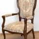 Sessel im Louis-Philippe-Stil, Nußbaum, gepolsterte Rückenlehne, 107x64x80 cm - photo 1