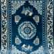 Teppich, China, antik, blaugrundig mit hellem ornamentalem Dekor, 180x130 cm - фото 1