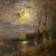 Louis Douzette (Tribsees 1834 - Barth 1924). Moon over the Moor. - фото 1