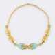 Lancetti Milano. A Gold Necklace with Diamonds and Turquoise 'Soleil et Pacifique'. - photo 1