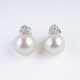 A Pair of Pearl Diamond Earrings. - фото 1