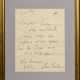 Cocteau, Jean (1889-1963) handgeschriebener Brief "Bonjour belles filles merchantes...", Tinte, u.r. sign., 26x20,5cm (m.R. 43,5x33,5cm), Falze, leicht fleckig - Foto 1