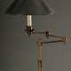 Metall Stehlampe auf rundem Fuß mit schwenkbarem Arm, H. 130cm - Foto 1