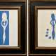 2 Breite schwarze Rahmen im Renaissance-Stil mit vergoldeten Wulstleisten, je mit Farblithographie „Frau mit Amphore" und "Frau mit Amphore und Granatäpfeln“ nach Henri Matisse, FM 40,5x30,8cm, RM 59,5x49cm, le… - фото 1