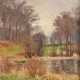 Kuchel, Max (1859-1933) "Norddeutsche Landschaft mit See", Öl/Leinwand, 38x30,5cm (m.R. 47,5x38,5cm), min. Defekt, Provenienz: Besitz des Künstlers - photo 1