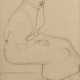 Modersohn-Becker, Paula (1876-1907) "Sitzendes Mädchen", verso "Stehende mit Kind auf dem Arm", Bleistift, monogr. "f.PMB./OM." durch Otto Modersohn (1865-1943), bez. u.l. "67", WV… - фото 1