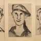 3 Bargheer, Eduard (1901-1979) "Herren-Portraits" (2 Matrosen und Selbst?) 1931/1934/1935, Radierungen, u.r. sign./dat., PM 35x27,5/38x24,5/42,8x29,7cm, BM je ca. 52x40cm, vergilbt, kleine Defekte - photo 1