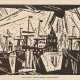 Feininger, Lyonel (1871-1956) "Schiffe am Hafenquai" 1918, Holzschnitt, u. betit./bez., BM 20x27,8cm, min. Randdefekte, verso Montagereste - Foto 1