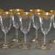 7 Gläser mit ornamentalem Goldrand in Saint Louis Art, H. 17,5cm - Foto 1