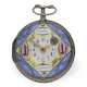 Pocket watch: attractive verge watch with multicoloured ename… - photo 1