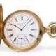 Pocket watch: heavy gold hunting case with chronometer escape… - фото 1