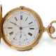 Pocket watch: very fine gold hunting case watch with minute r… - photo 1