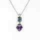 Aquamarine-Amethyst-Diamond-Pendant-Necklace - photo 1