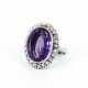 Amethyst-Diamond-Ring - фото 1