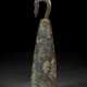 A RARE INSCRIBED BRONZE BELL WITH DRAGON-HEADED CLAPPER - фото 1