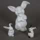 Drei Porzellanfiguren "Lachender Hase" - Rosenthal, Porzella… - Foto 1