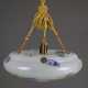 Deckenlampe - 20. Jh., wohl Murano, Opalglas mit Farbeinschm… - photo 1