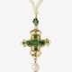 A seed pearl necklace with cross pendant with emeralds. Pendant: probably Spain, 1st half of the 17th century - photo 1