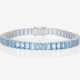 An exquisite Rivière bracelet decorated with fine azure blue aquamarines. Germany - photo 1