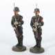 2 Soldaten Elastolin, 2 x Leibstandarte-Soldaten, Schutzstaf… - фото 1