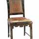 Chinoiserie-Stuhl um 1900, Holz schwarz lackiert, tlw. mit f… - Foto 1