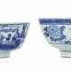 2 Schalen im Blau-weiß-Dekor China, 20. Jh., Porzellan, unte… - фото 1