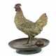 Huhn auf Teller mit Ei Um 1900, Wiener Bronze, Bronze, kalt … - Foto 1
