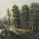 Maler des 19. Jh. ''Hirtin mit Kühen am Flusslauf'', Darstel… - photo 1