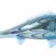 Glasfisch Wohl Böhmen, 20. Jh., aus hellblau eingefärbtem Gl… - Foto 1