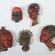 5 exotische Wandmasken 2x Porzellanfabrik Cortendorf, Julius… - Foto 1