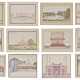 A GROUP OF TWELVE ARCHITECTURAL STUDIES - photo 1