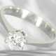 Ring: vintage solitaire brilliant-cut diamond ring, beautifu… - фото 1