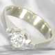 Ring: white gold brilliant-cut diamond solitaire ring, brill… - фото 1