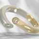 Ring: modern bicolour/designer/goldsmith ring set with brill… - фото 1