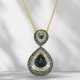 Fancy, like new designer necklace set with topazes and sapph… - фото 1