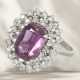 Ring: decorative vintage sapphire/diamond flower ring, beaut… - photo 1