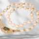 Decorative cultured pearl necklace with handmade gold clasp,… - photo 1