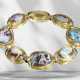Bracelet: handmade, unique opal goldsmith bracelet in 14K ye… - photo 1