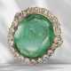 Ring: vintage emerald/brilliant-cut diamond ring with except… - фото 1