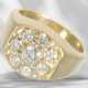 Ring: solid brilliant-cut diamond goldsmith flower ring, app… - photo 1